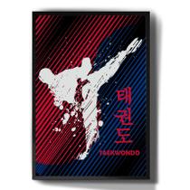 Quadro Decorativo Artes Marciais Taekwondo Lutador - Tribos