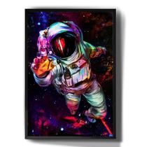 Quadro Decorativo Artistico Astronauta Espaço Galaxia