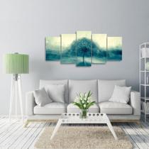 Quadro decorativo Árvore Artístico Mosaico 5 Peças Artístico