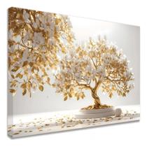 Quadro Decorativo Arvore Da Vida Fundo Ouro Luxo Tecido Canvas Quadro Decorativo Arvore Da Vida Fundo Ouro Luxo Tecido Canvas