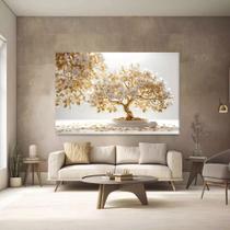 Quadro Decorativo Arvore Da Vida Fundo Ouro Luxo Tecido Canvas Quadro Decorativo Arvore Da Vida Fundo Ouro Luxo Tecido Canvas