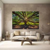 Quadro Decorativo Arvore Da Vida Raizes Moderno Tecido Canvas