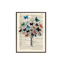 Quadro Decorativo Árvore De Borboletas