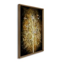 Quadro Decorativo Árvore e Gaivotas com 1 Tela 50x75cm ou 60x90cm de Parede para Sala Quarto Hall