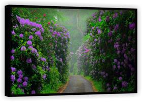Quadro Decorativo Árvore Flores Jardim Folhas Paisagem Natureza Sala Tela Canvas Premium