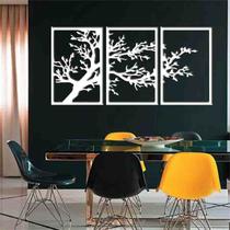Quadro Decorativo Árvore Folhas Vazado MDF 3mm