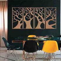 Quadro Decorativo Árvore Galhos 3mm Vazado - Mdf