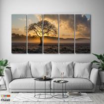 Quadro Decorativo Arvore Seca 5 peças 140x65 Quadro Decorativo Arvore Seca 5 peças 140x65