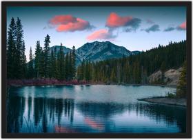 Quadro Decorativo Árvores Reflexo No Lago Paisagem Natureza Decorações Com Moldura Quadro Decorativo Árvores Reflexo No Lago Paisagem Natureza Decorações Com Moldura