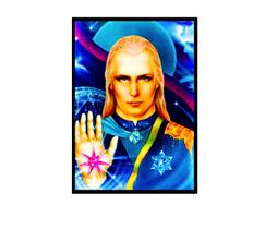 Quadro Decorativo Ashtar Sheran Comandante Estelar Pleiadiano com Moldura E Acetato Tamanho A3