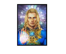 Quadro Decorativo Ashtar Sheran Líder da Confederação Intergalática Nova Era com Moldura E Acetato Tamanho A3