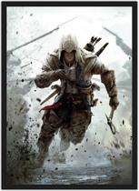 Quadro Decorativo Assassins Creed Games Jogos Geek Decorações Com Moldura G02