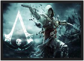 Quadro Decorativo Assassins Creed Games Jogos Geek Decorações Com Moldura G03 - Vital Quadros