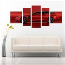 Quadro Decorativo Aston Martin Vermelho Salas Quartos