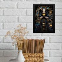 Quadro Decorativo Astrologia - Mulher 45x34cm - com vidro