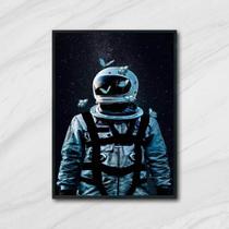 Quadro Decorativo Astronauta E Borboletas 45x34cm - com vidro Quadro Decorativo Astronauta E Borboletas 45x34cm - com vidro