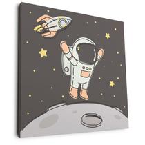 Quadro Decorativo Astronauta Feliz na Lua