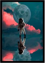 Quadro Decorativo Astronauta Ficção Científica Planetas Galáxias Salas Quartos Com Moldura RC32 Quadro Decorativo Astronauta Ficção Científica Planetas Galáxias Salas Quartos Com Moldura RC32