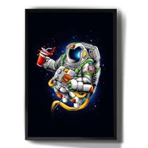 Quadro Decorativo Astronauta Hamburguer Espaço