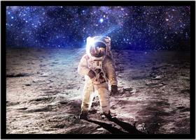 Quadro Decorativo Astronauta NASA Espaço Planetas Galáxias Salas Quartos Com Moldura RC021