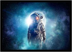 Quadro Decorativo Astronauta NASA Espaço Planetas Galáxias Salas Quartos Com Moldura RC025
