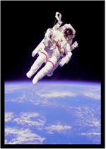 Quadro Decorativo Astronauta NASA Espaço Planetas Galáxias Salas Quartos Com Moldura RC034 Quadro Decorativo Astronauta NASA Espaço Planetas Galáxias Salas Quartos Com Moldura RC034