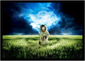 Quadro Decorativo Astronauta NASA Humor Planetas Galáxias Lojas Salas Quartos Com Moldura RC011 Quadro Decorativo Astronauta NASA Humor Planetas Galáxias Lojas Salas Quartos Com Moldura RC011