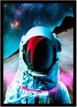 Quadro Decorativo Astronauta NASA Humor Planetas Galáxias Lojas Salas Quartos Com Moldura RC038 Quadro Decorativo Astronauta NASA Humor Planetas Galáxias Lojas Salas Quartos Com Moldura RC038