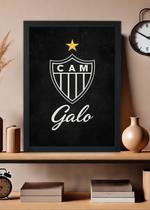 Quadro Decorativo Atletico mineiro galo - Com Vidro Tamanho:21cm x 30cm (A4)