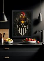 Quadro Decorativo Atletico mineiro timao - Com Vidro Tamanho:21cm x 30cm (A4)