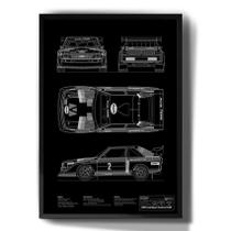 Quadro Decorativo Audi Sport Quattro S1 E2 Desenho