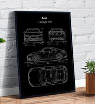 Quadro Decorativo Audi Tt Rs Coupé Desenho Carro