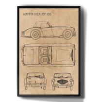Quadro Decorativo Austin Healey 100 Carro Desenho Quadro Decorativo Austin Healey 100 Carro Desenho