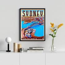 Quadro Decorativo Austrália - Sydney 24x18cm - com vidro