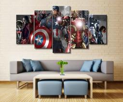 Quadro Decorativo Avengers A 5 peças Quadro Decorativo Avengers A 5 peças