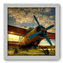 Quadro Decorativo - Avião - 22cm x 22cm - 004qndab