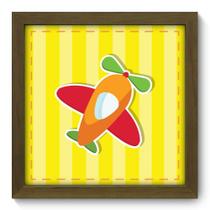 Quadro Decorativo - Avião - 22cm x 22cm - 026qdbm