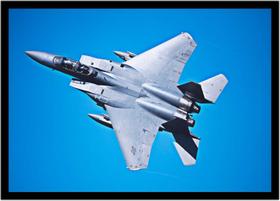 Quadro Decorativo Avião Piloto Caça Aeronave Escritório Salas Quartos Com Moldura RC018