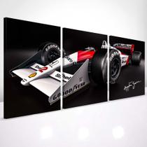 Quadro Decorativo Ayrton Senna Mclaren 180x90 Grande Sala - IQ Quadros