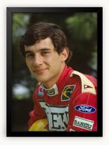 Quadro Decorativo Ayrton Senna Piloto de Fórmula 1 30x42cm - Decora Geek