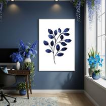 Quadro Decorativo Azul Celestial 70x50cm Mold Preta