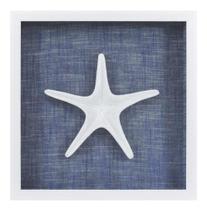 Quadro Decorativo Azul Estrela do Mar Branca Alto Padrão