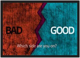 Quadro Decorativo Bad And Good Geek Decorações Com Moldura Quadro Decorativo Bad And Good Geek Decorações Com Moldura