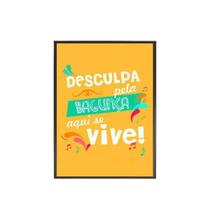 Quadro Decorativo Bagunça Fundo Amarelo 20X30Cm Quadro Decorativo Bagunça Fundo Amarelo 20X30Cm