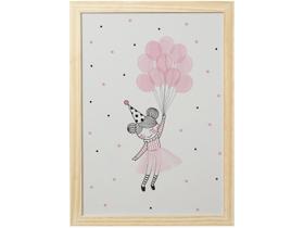 Quadro Decorativo Bailarina Balões 24,5x34,5cm