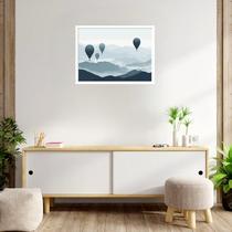 Quadro Decorativo Balão Céu Névoa - 50x70cm