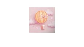 Quadro Decorativo Balão Rosa 20x20cm ( 47487 )