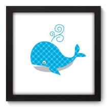 Quadro Decorativo - Baleia Trançado - 22cm x 22cm - 045qdbp