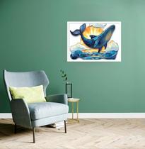 Quadro Decorativo Baleia ul Sol - 50X70Cm