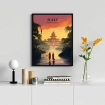 Quadro Decorativo Bali - Indonésia 24X18Cm - Com Vidro